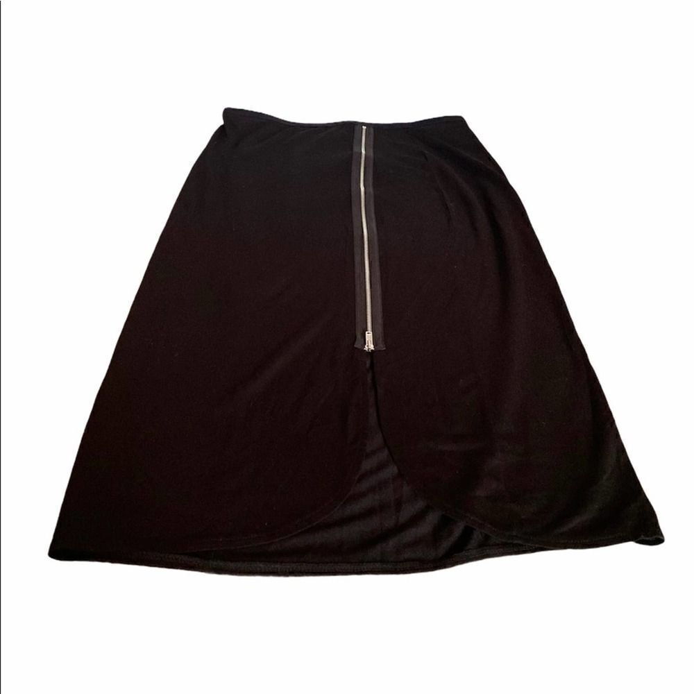 Worthington Black Front Zip Pencil Skirt Medium